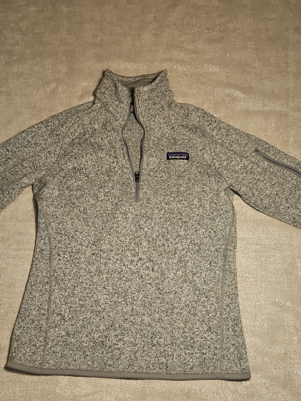 Patagonia Heather Grey Half-Zip Fleece Pullover